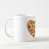 Herz Käse Gemüse Pizza Kaffeetasse (Links)