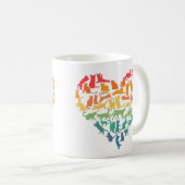 Herz Katzen Katze Lover Farbige Haustiere Kaffeetasse (VorderseiteRechts)
