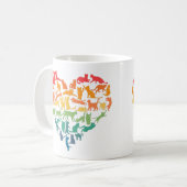 Herz Katzen Katze Lover Farbige Haustiere Kaffeetasse (Vorderseite Links)