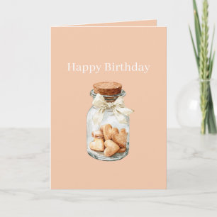 Herz Kekse Weiße Schleife Geburtstag in einer Dose Karte