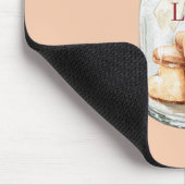 Herz Kekse Weiße Schleife Glas Mousepad (Ecke)