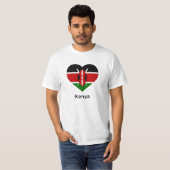 Herz - Kenia-Flagge T-Shirt (Vorne ganz)
