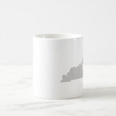 Herz Kentucky Staat Silhouette Kaffeetasse (Mittel)