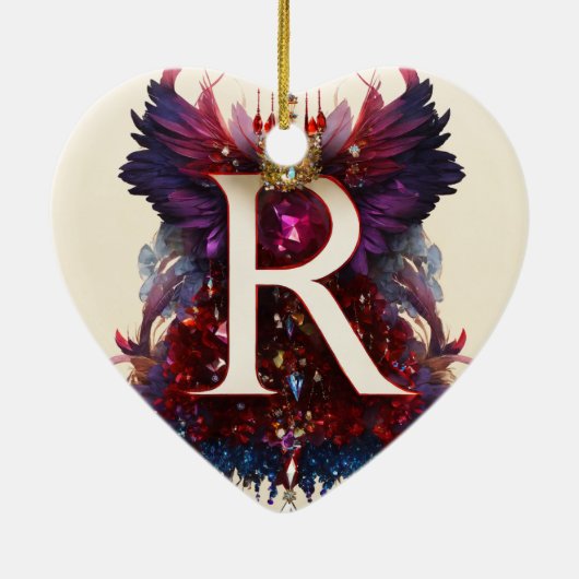 Herz Keramik Ornament (Hinten)