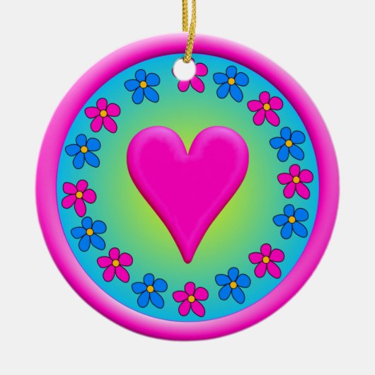 Herz Keramik Ornament (Vorne)