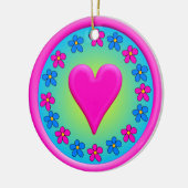 Herz Keramik Ornament (Links)