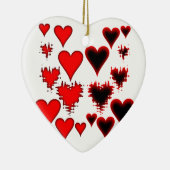 Herz Keramik Ornament (Rechts)