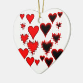 Herz Keramik Ornament (Links)