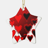 Herz Keramik Ornament (Links)