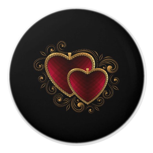 Herz Keramikknauf (Vorderseite)