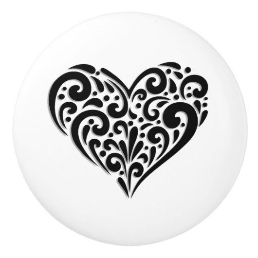 Herz Keramikknauf (Vorderseite)