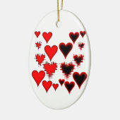 Herz Keramikornament (Links)