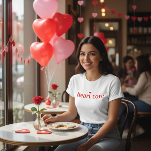 Herz Kern Minimalistisches Paar Liebe Tri-Blend Shirt