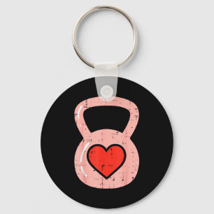Herz Kettlebell Fitness Valentinstag Männer Frauen Schlüsselanhänger