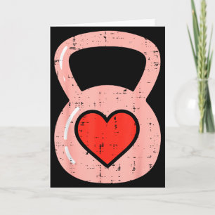 Herz-Kettlebell-Gym-Fitness Valentinstag Männer Fr Karte