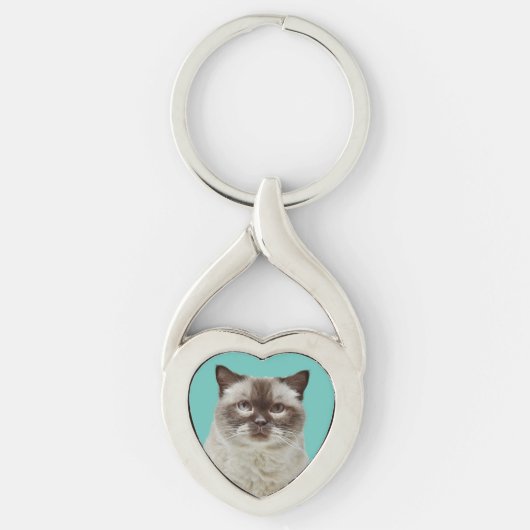 Herz-Keychain & British Shorthair Cat Schlüsselanhänger (Vorderseite)
