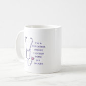 Herz-Kinderkrankenschwester Kaffeetasse (Vorderseite Links)