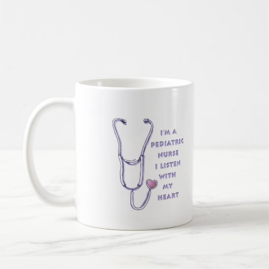 Herz-Kinderkrankenschwester Kaffeetasse (Links)