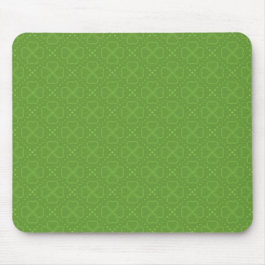 Herz-Klee-Muster Mousepad (Vorne)