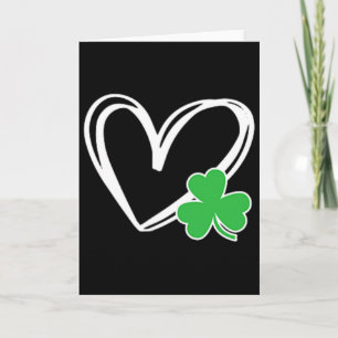 Herz Kleeblatt St. Patricks Tag Männer Frauen St. Karte