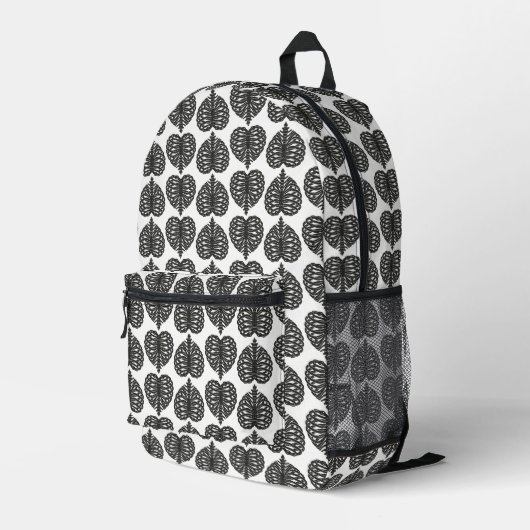 Herz Knochen Bedruckter Rucksack (Rückseitige Ecke Rechts)