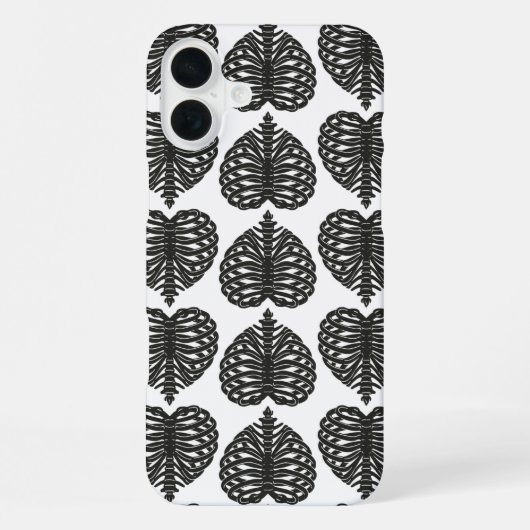 Herz Knochen iPhone Hülle (Rückseite)