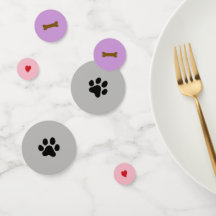 Herz, Knochen und schwarze Paw Print
