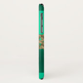 Herz-Knoten-Monogramm Iren-Kelly grünes keltisches Case-Mate iPhone Hülle (Hinten/Links)