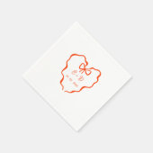 Herz Koketten Hochzeit Serviette (Ecke)