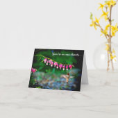 Herz-Kolibri, der an Sie denkt Karte (Gelbe Blume)