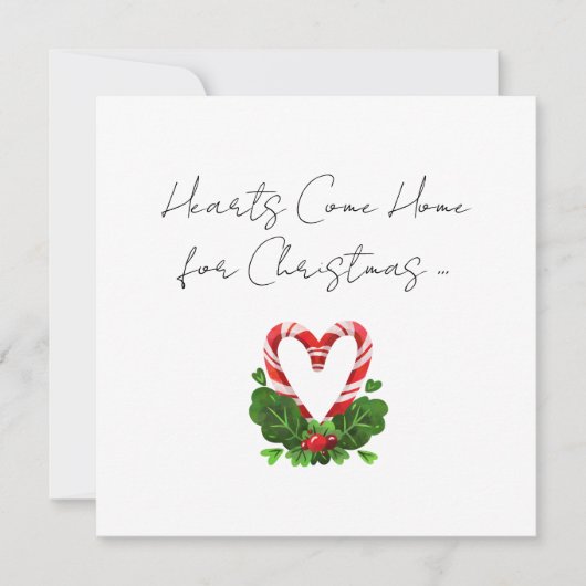 Herz kommt Zuhause für Weihnachts Candy Cane (Vorderseite)