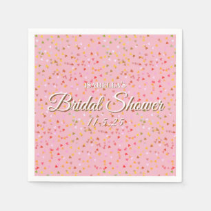 Herz Konfetti Brautparty Serviette