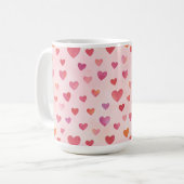 Herz-Konfetti-Muster Kaffeetasse (Vorderseite Links)
