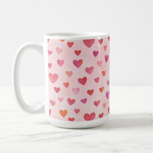 Herz-Konfetti-Muster Kaffeetasse