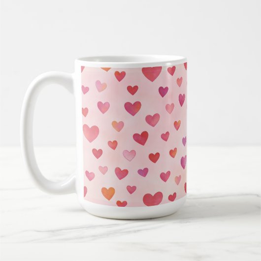 Herz-Konfetti-Muster Kaffeetasse (Links)