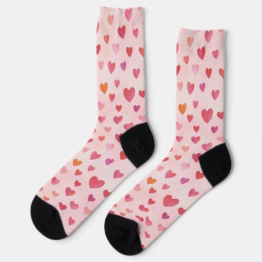 Herz-Konfetti-Muster Socken (Linkes Detail)
