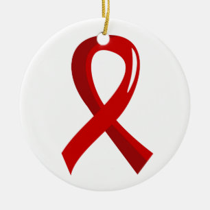 Herz-Krankheits-rotes Band 3 Keramikornament