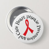 Herz-Krankheits-Verhinderungs-Sorgfalt-Band-Knopf Button (Vorne & Hinten)