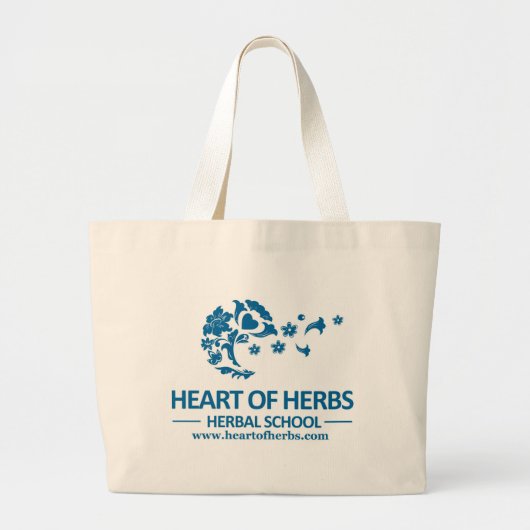 Herz Kraut-der Kräuterschultunnel-bohrwagenTasche Jumbo Stoffbeutel (Vorne)