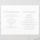 Herz Krawatte der Knoten große Hochzeitsprogramme (Rückseite)