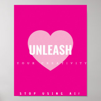 Herz Kreativität Poster Künstler Nicht-KI