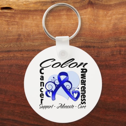 Herz-Krebs-Bewusstsein Schlüsselanhänger (Vorderseite)