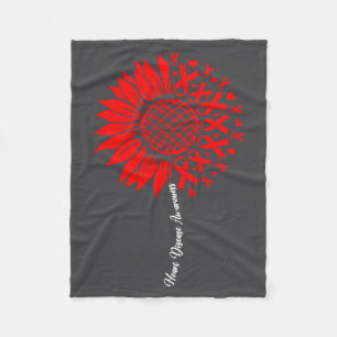 Herz-Kreislauf-Bewusstseinsmonat Sonnenblume für F Fleecedecke