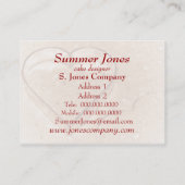 Herz-Kreislauf-Cookie-Cutter - Backwaren Visitenka Visitenkarte (Rückseite)