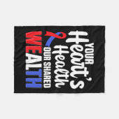 Herz-Kreislauf-Unterstützung Tragen Sie ein rotes  Fleecedecke (Vorderseite (Horizontal))