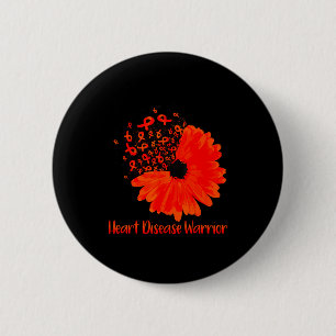 Herz-Krieger-Band-Blume Rotes Herz Herzkrankheit K Button