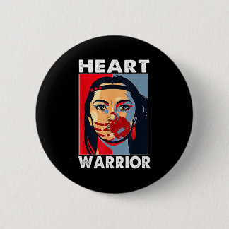 Herz Krieger Frauen Ich Trage Rot Native Disease A Button