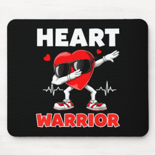 Herz Krieger Herzkrankheit Bewusstseinsmonat Rot H Mousepad