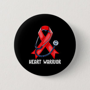 Herz-Krieger-Stethoskop Roter Krankenpfleger Herzk Button