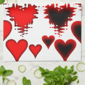 Herz Küchentuch (Gefaltet)